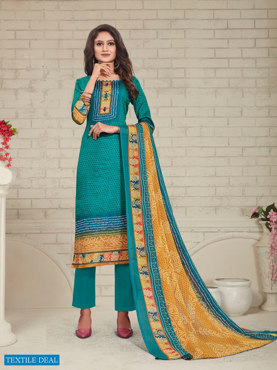 BIPSON PREETO 1296 GLACE COTTON SUMMER WEAR DRESS MATERIALS