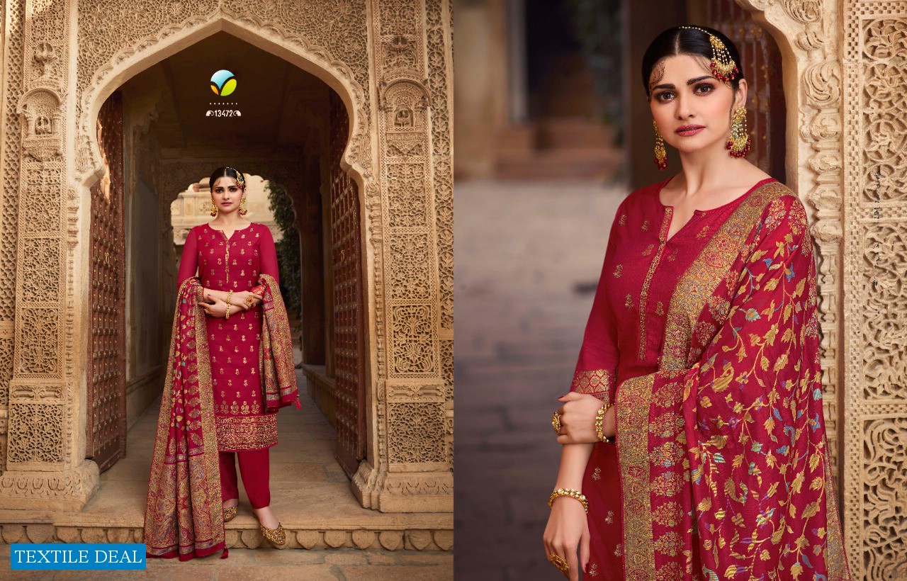 BUNAAI BY VINAY FASHION VISCOSE MASLIN DESIGNER SUITS WITH KANNI DUPATTA