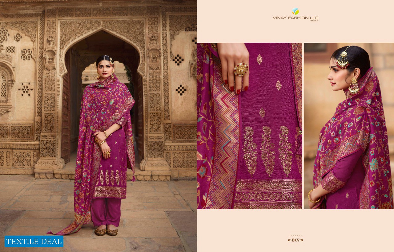 BUNAAI BY VINAY FASHION VISCOSE MASLIN DESIGNER SUITS WITH KANNI DUPATTA