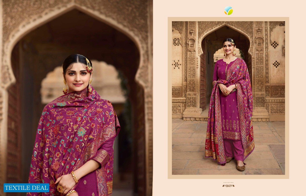 BUNAAI BY VINAY FASHION VISCOSE MASLIN DESIGNER SUITS WITH KANNI DUPATTA