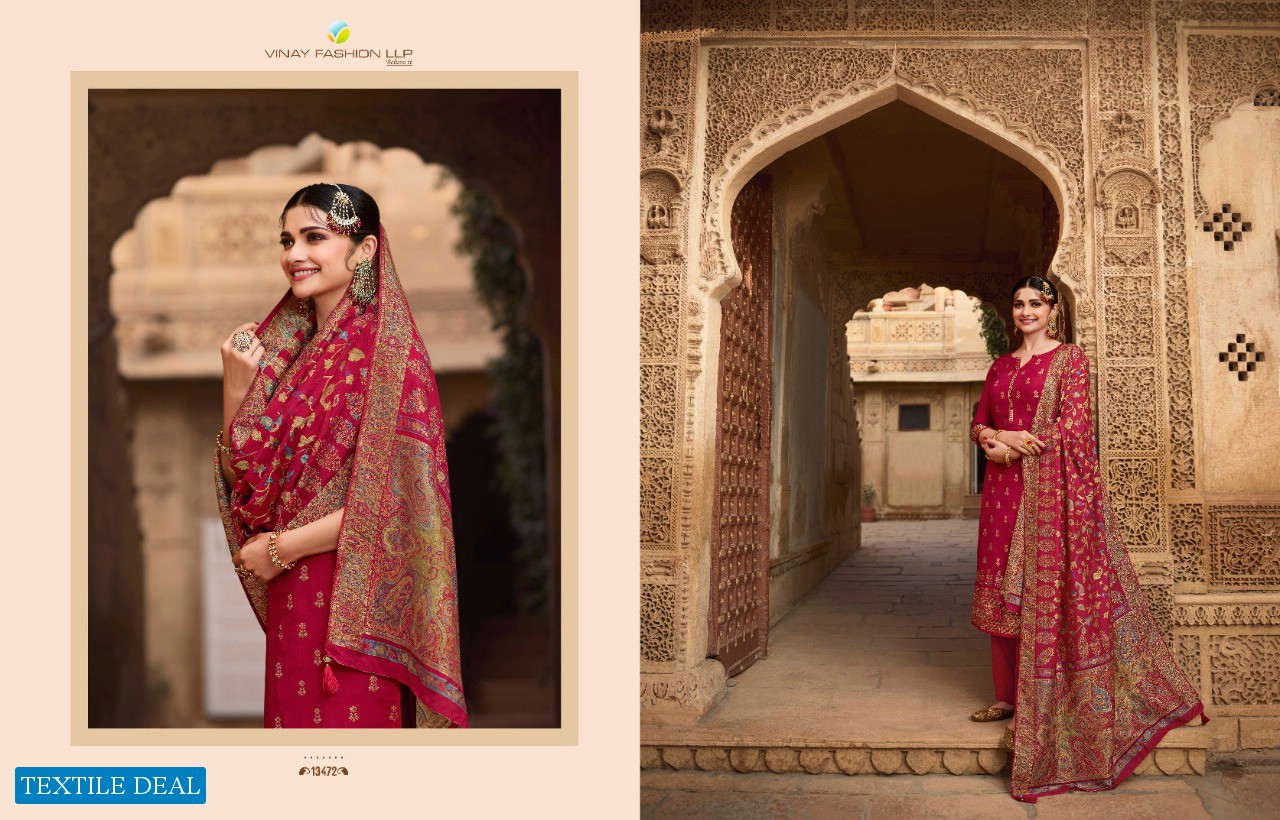 BUNAAI BY VINAY FASHION VISCOSE MASLIN DESIGNER SUITS WITH KANNI DUPATTA