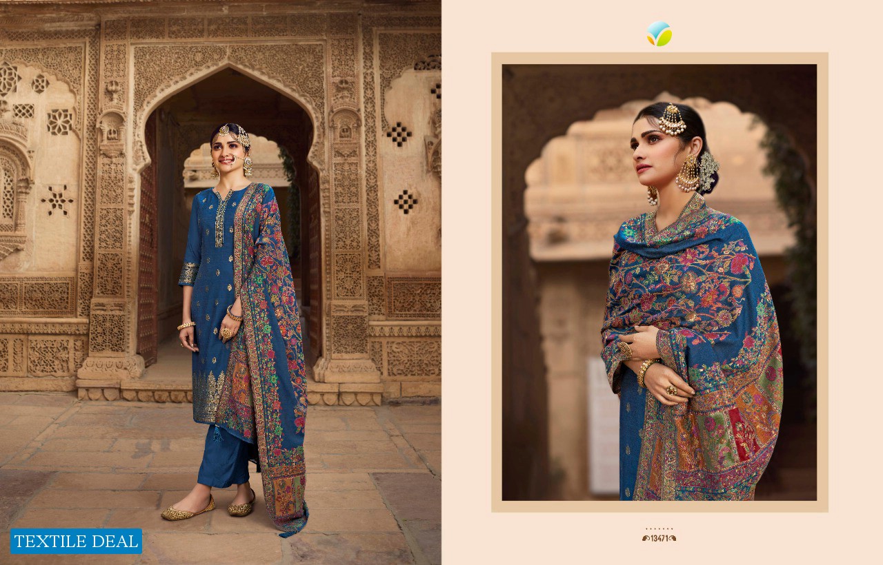 BUNAAI BY VINAY FASHION VISCOSE MASLIN DESIGNER SUITS WITH KANNI DUPATTA