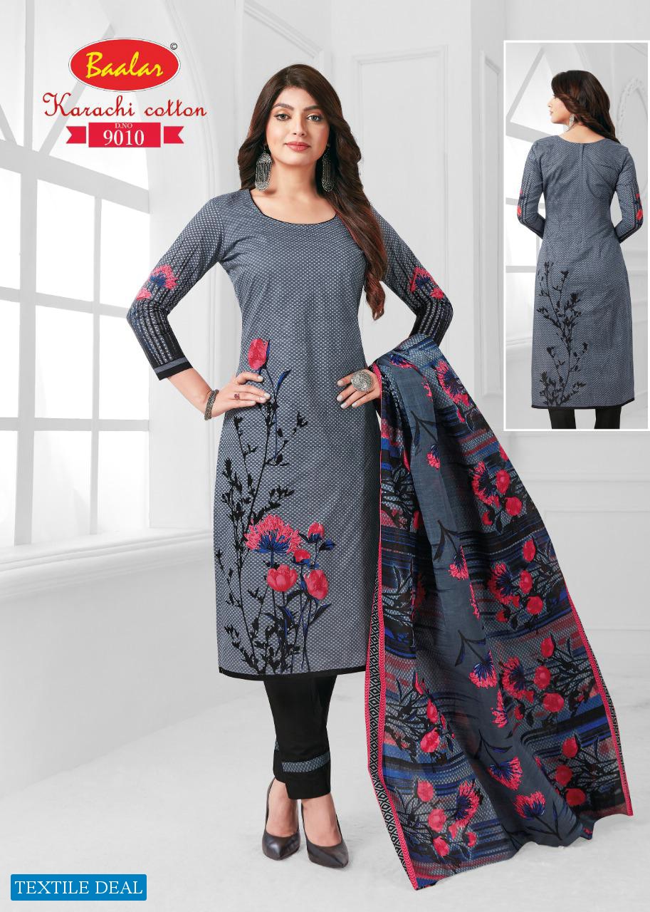 Baalar Karachi Cotton Vol-9 Wholesale Dress Material
