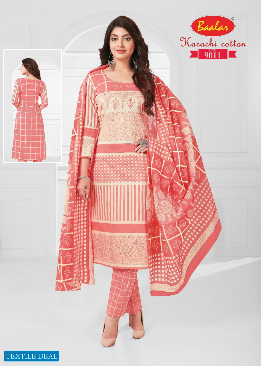 Baalar Karachi Cotton Vol-9 Wholesale Dress Material