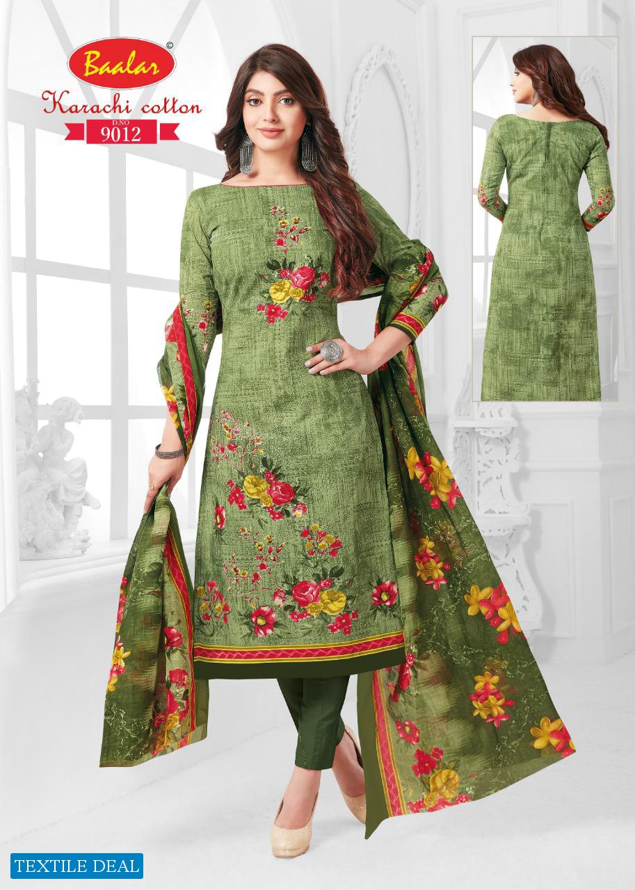 Baalar Karachi Cotton Vol-9 Wholesale Dress Material