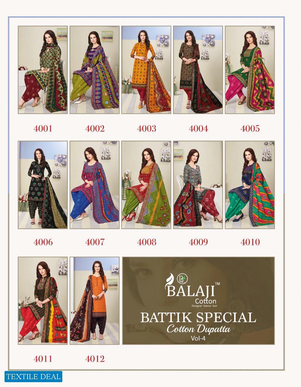 Balaji Batik Special Vol-4 Wholesale Printed dress Material