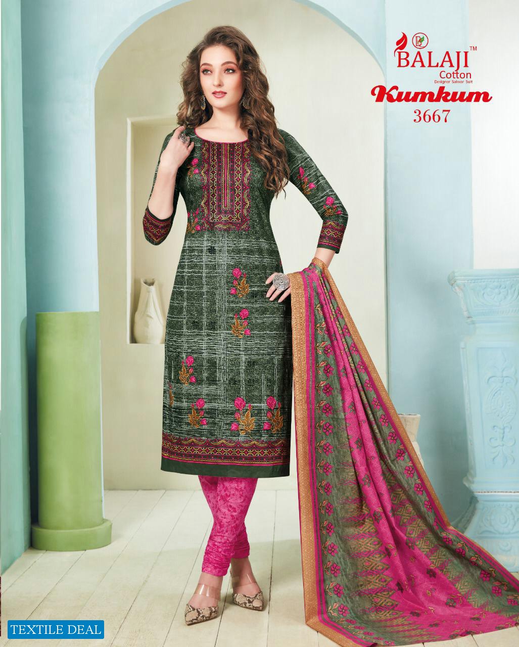 Balaji Kumkum Vol-23 Wholesale Shopping Printed Dress Material