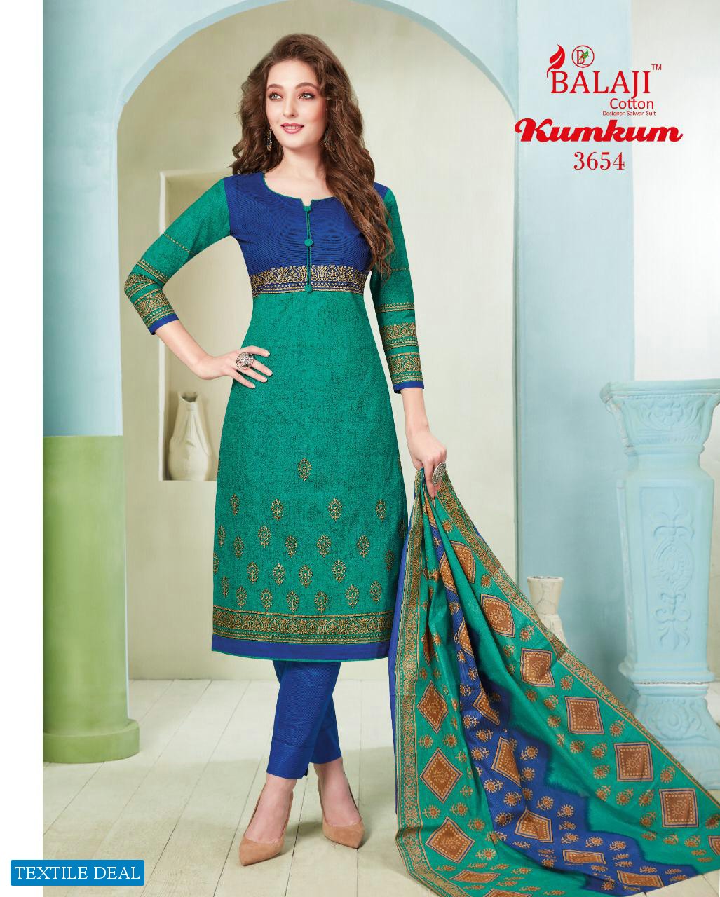 Balaji Kumkum Vol-23 Wholesale Shopping Printed Dress Material