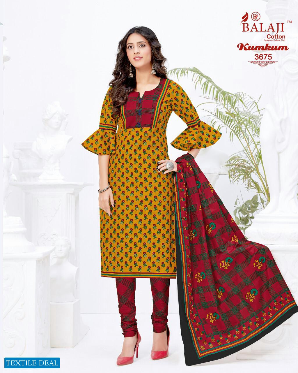 Balaji Kumkum Vol-24 Wholesale Shopping Printed Dress Material