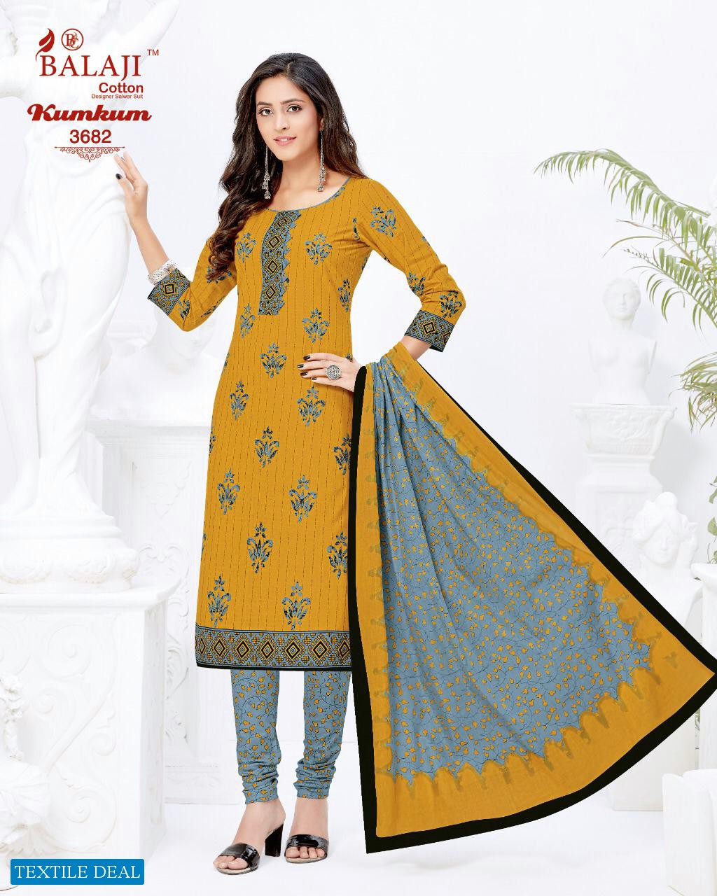 Balaji Kumkum Vol-24 Wholesale Shopping Printed Dress Material