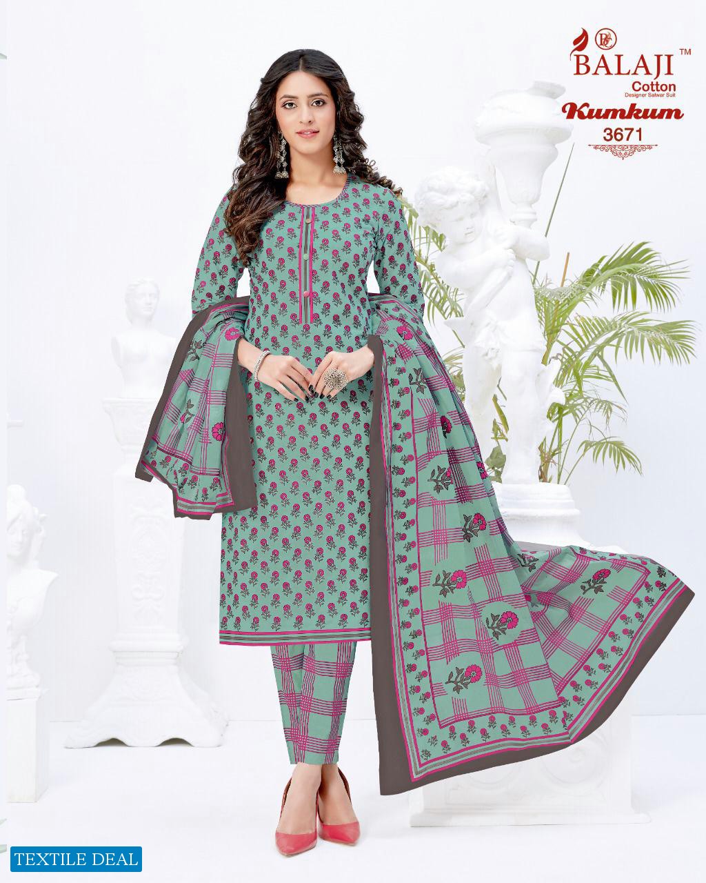 Balaji Kumkum Vol-24 Wholesale Shopping Printed Dress Material