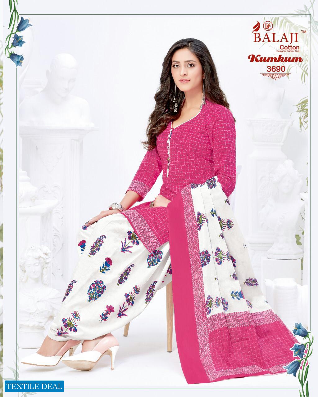 Balaji Kumkum Vol-24 Wholesale Shopping Printed Dress Material