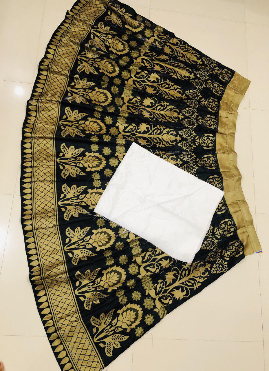 Banglory satin Semi Stitched Lehnghas wholesale in india