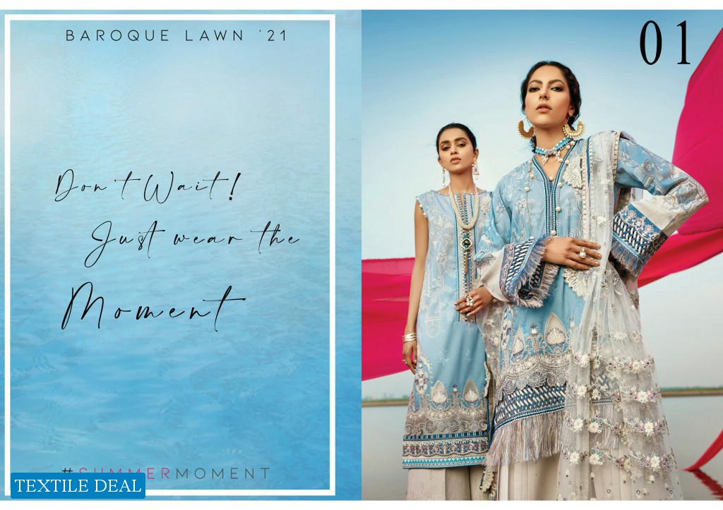 Baroque Lawn 2021 Wholesale Original Pakistani Dress