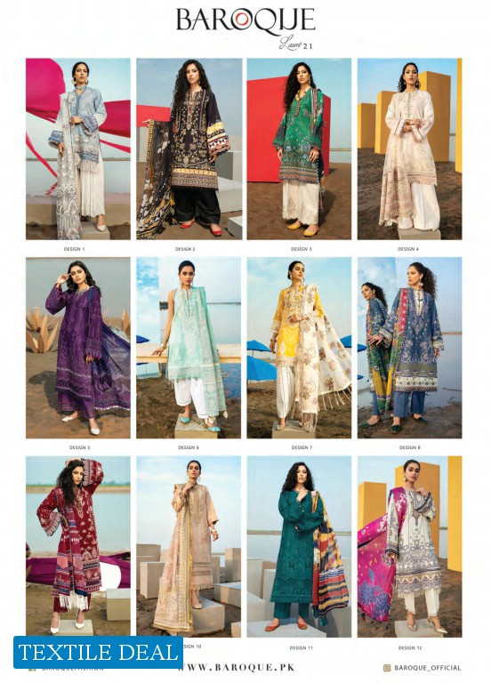 Baroque Lawn 2021 Wholesale Original Pakistani Dress