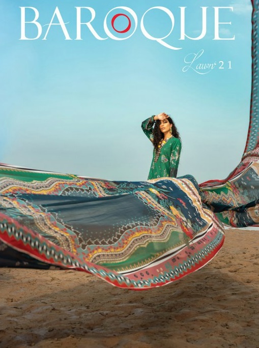 Baroque Lawn 2021 Wholesale Original Pakistani Dress
