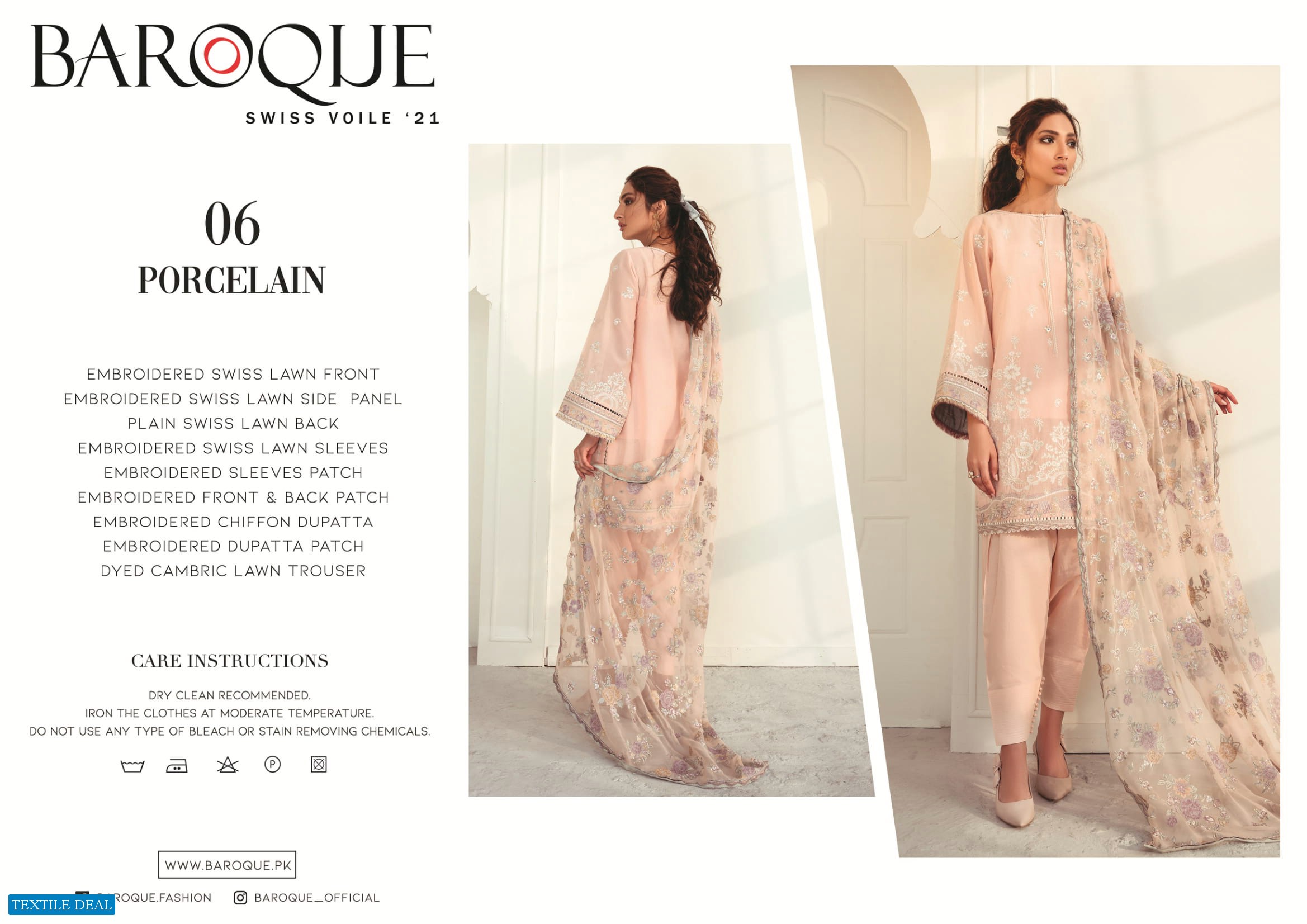 Baroque Swiss Voile 2021 Wholesale Pakistani Dress Catalog