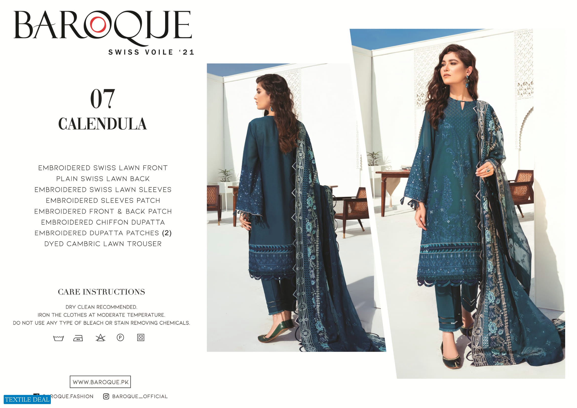 Baroque Swiss Voile 2021 Wholesale Pakistani Dress Catalog