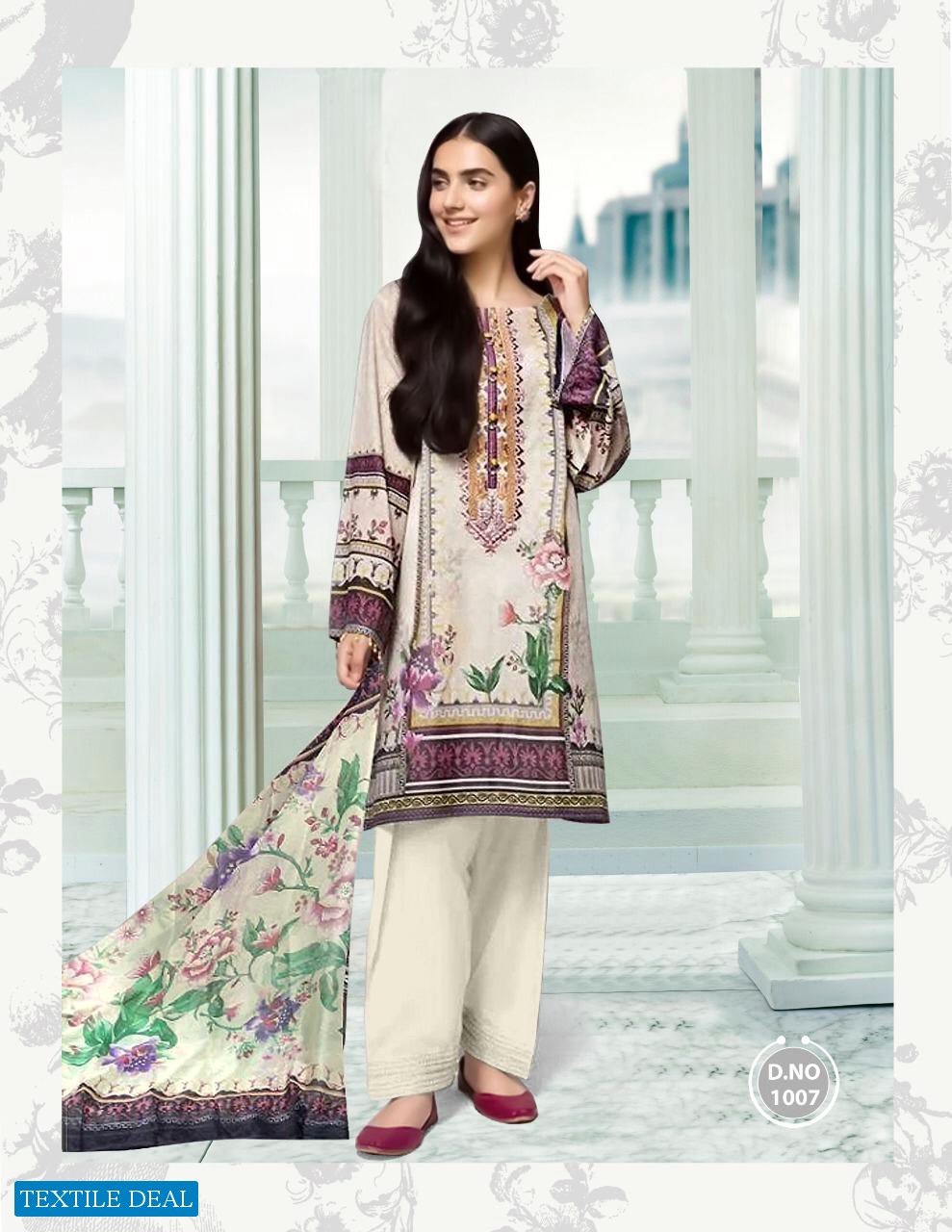 Baroque Vol-1 Wholesale Lawn Cotton Dress Material