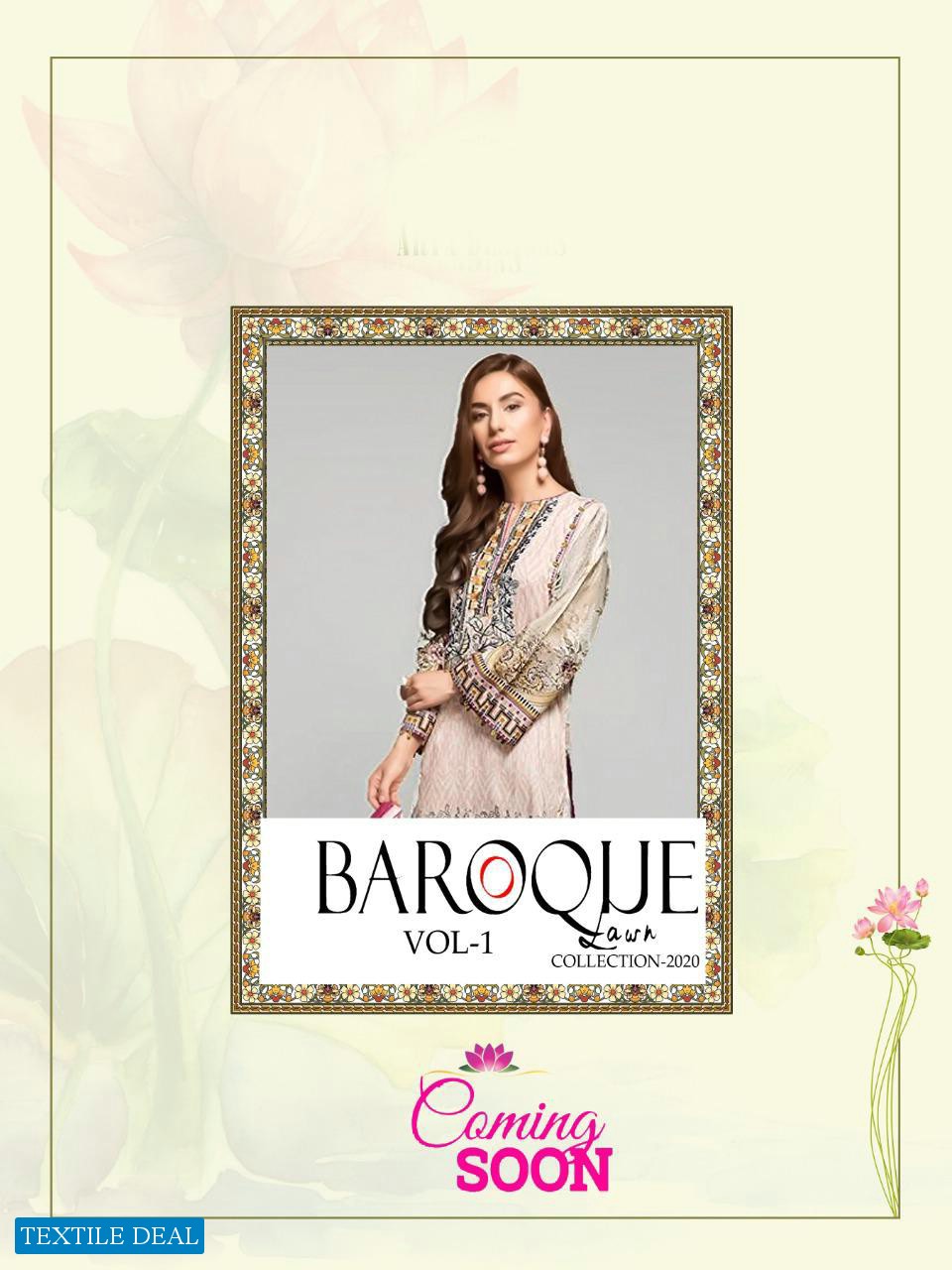 Baroque Vol-1 Wholesale Lawn Cotton Dress Material