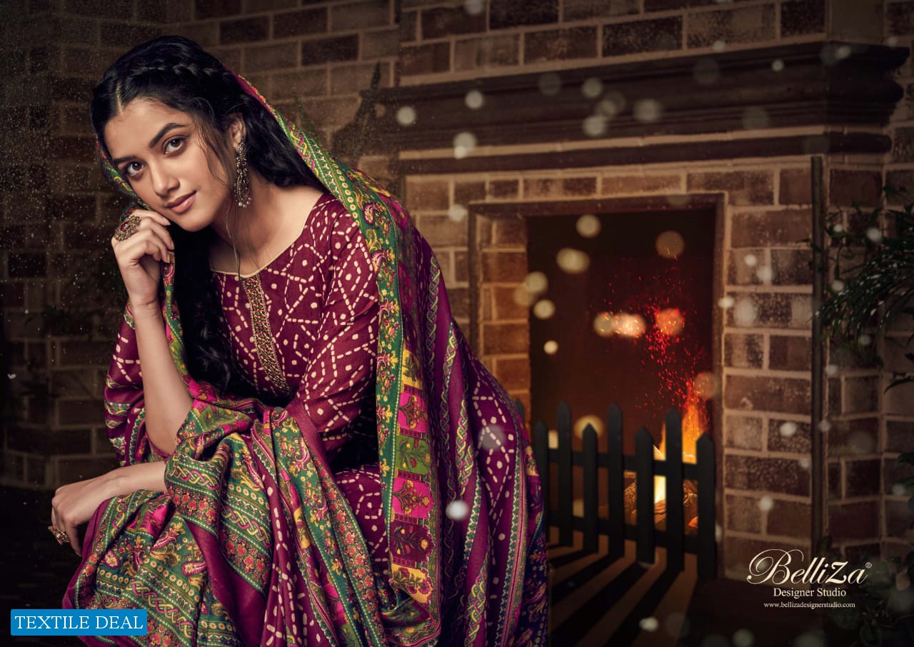 Belliza Desire Wholesale Shopping Pashmina Winter Dress Material