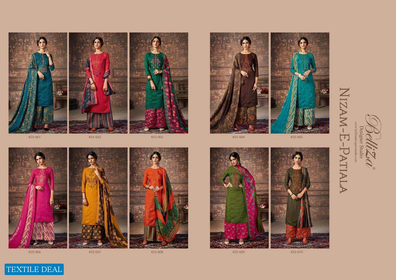 Belliza Nizam E Patiyala wholesale Pure Pashmina Dress Material