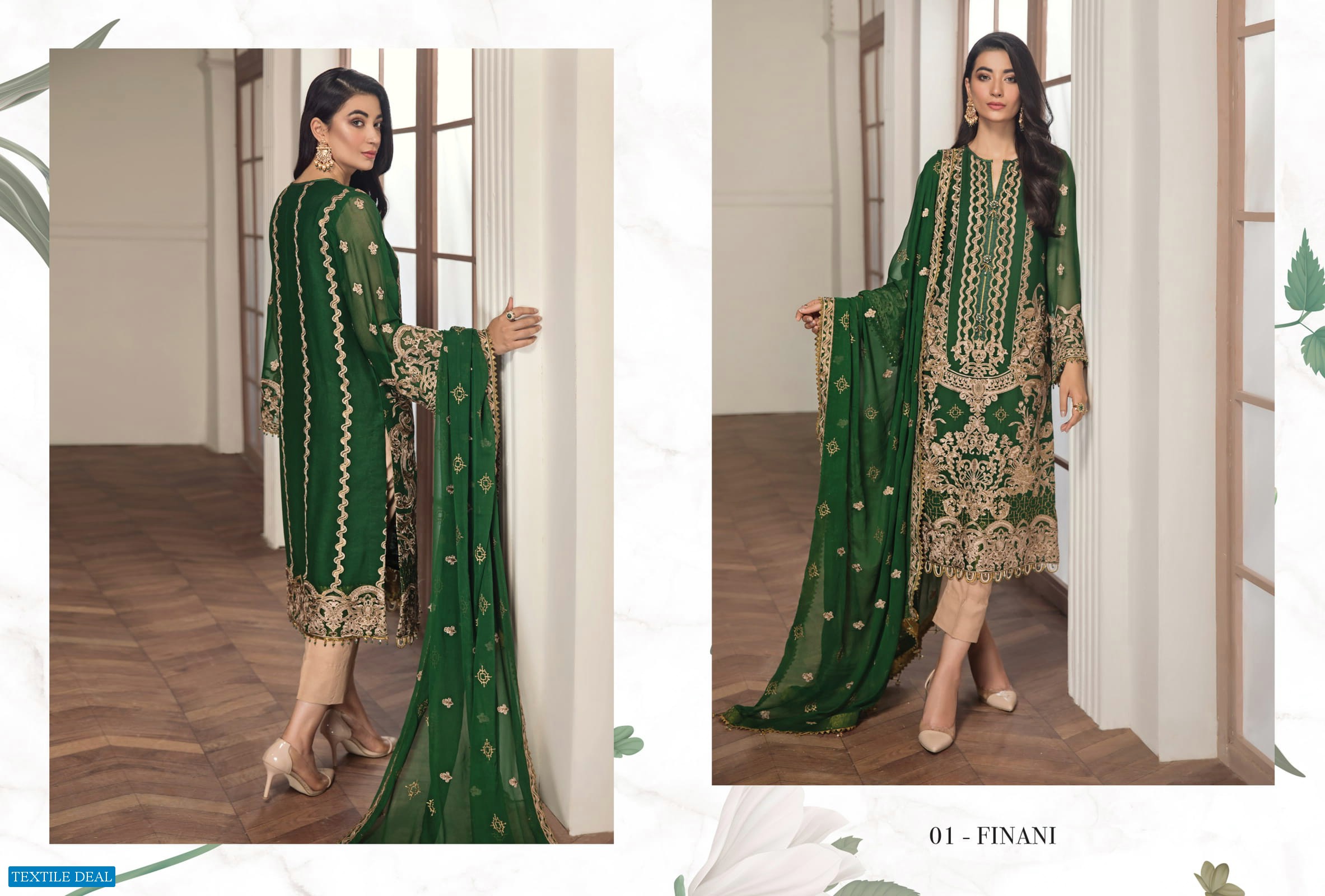 Bilals Fashion Alizeh Embroidered Chiffon Vol-11 Wholesale Pakistani Catalog