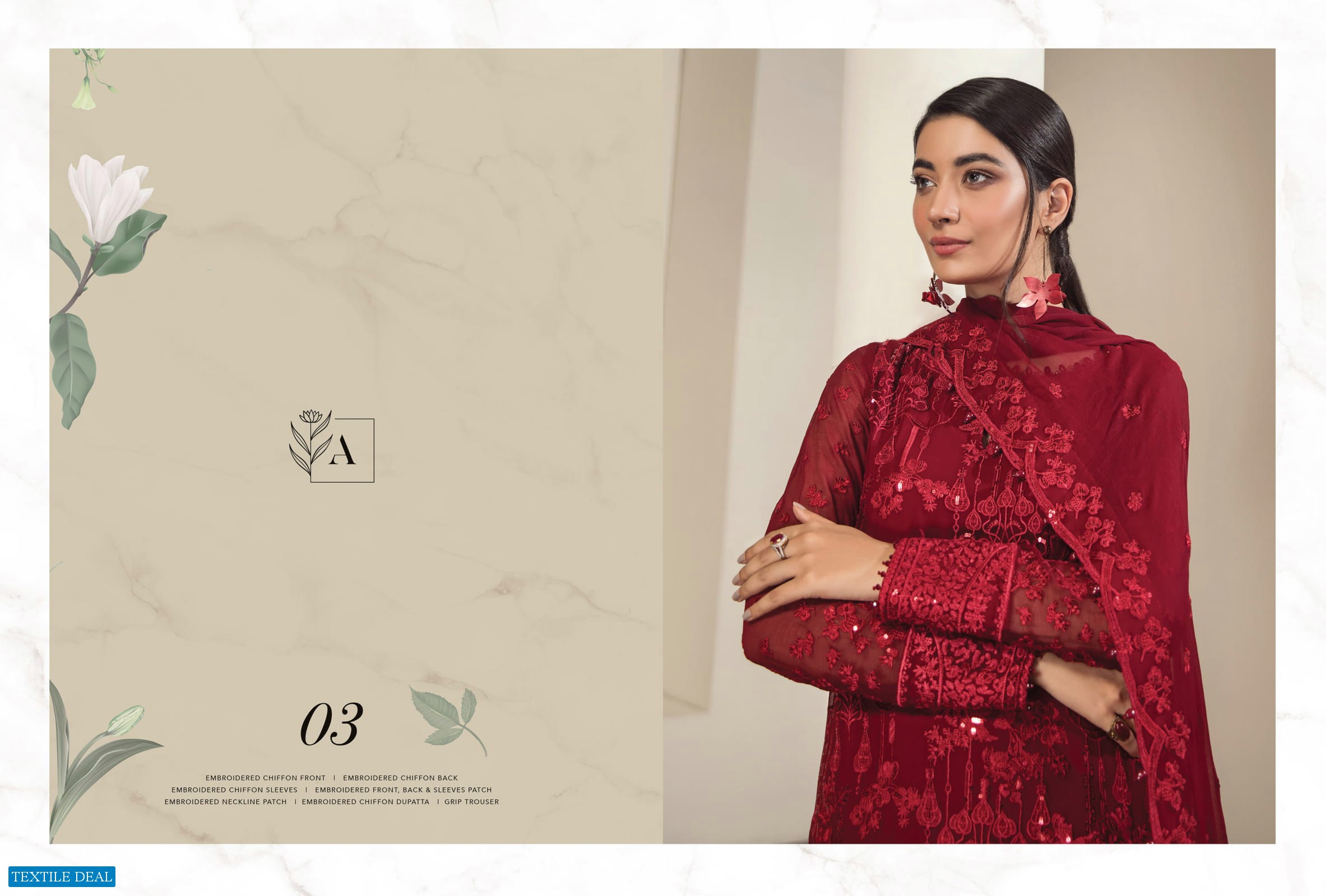 Bilals Fashion Alizeh Embroidered Chiffon Vol-11 Wholesale Pakistani Catalog