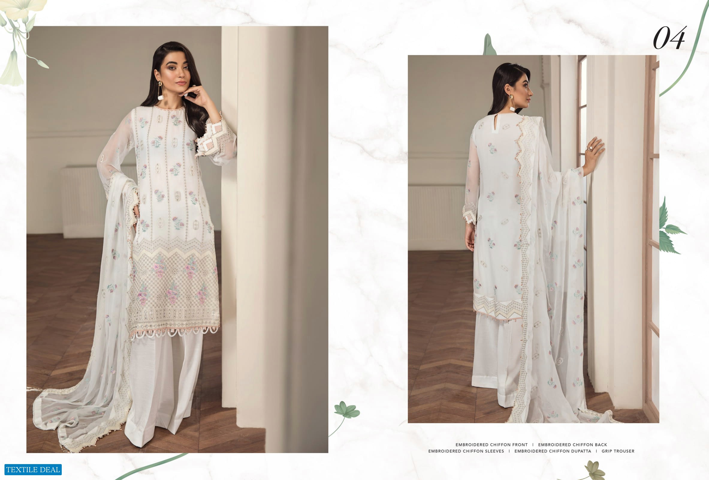 Bilals Fashion Alizeh Embroidered Chiffon Vol-11 Wholesale Pakistani Catalog