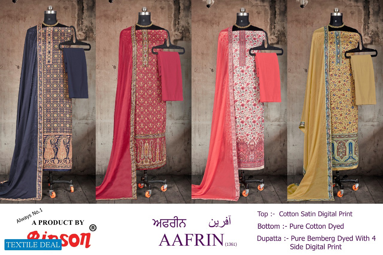 Bipson Aafrin 1361 Cotton Satin Dress Material