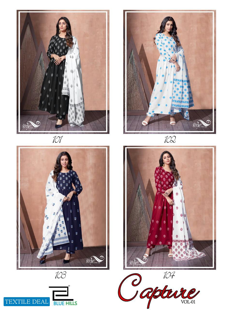 Blue Hill Capture Wholesale Full Stitched Top And Bottom With Dupatta