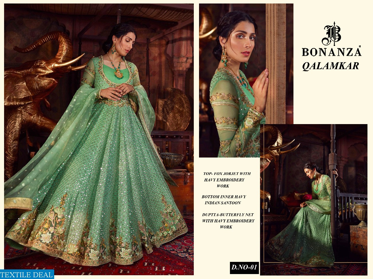 Bonanza Qalamkar Wholesale heavy Pakistani Concept Dresses