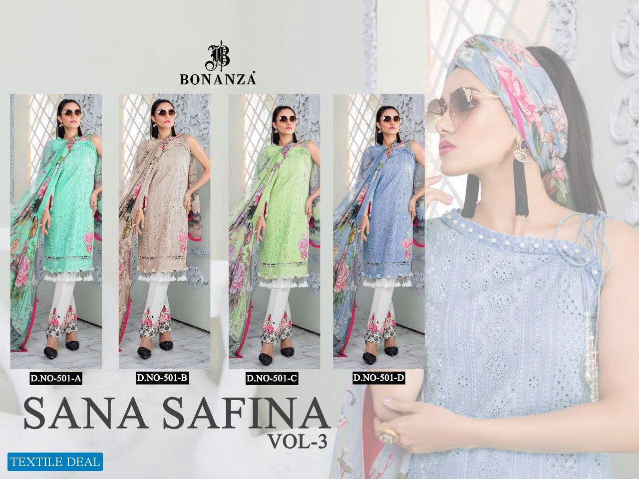 Bonanza Sana Sfinaz Vol-3 Wholesale Pakistani Concept Dress