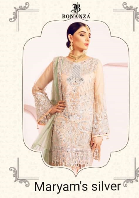 Bonaza Maryams Silver Wholesale Pakistani Concept Dresses