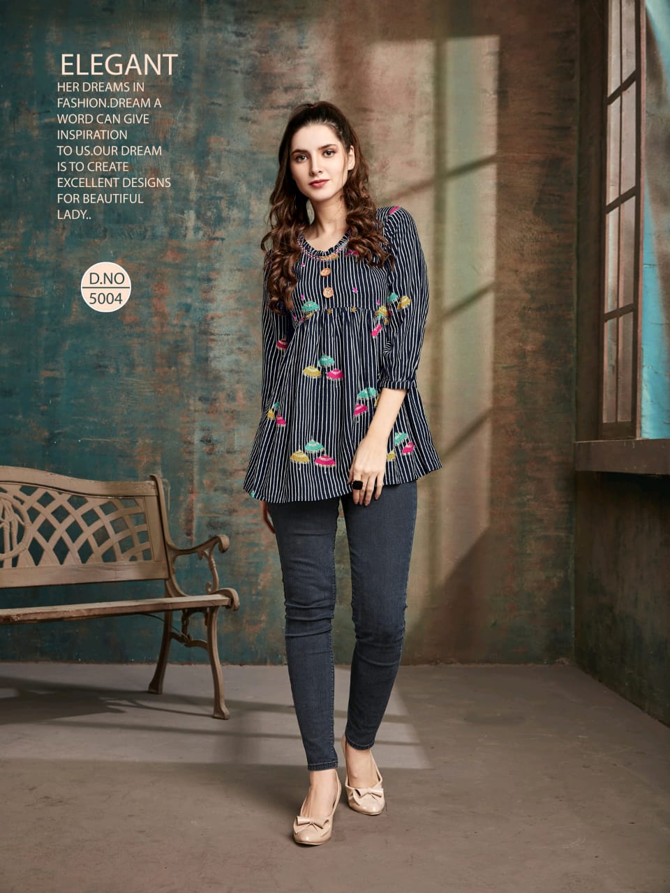 CHANNEL 9 PRESENTING ISHIKA RAYON KATHA WORK COMBINATION CASUAL WEAR KURTI