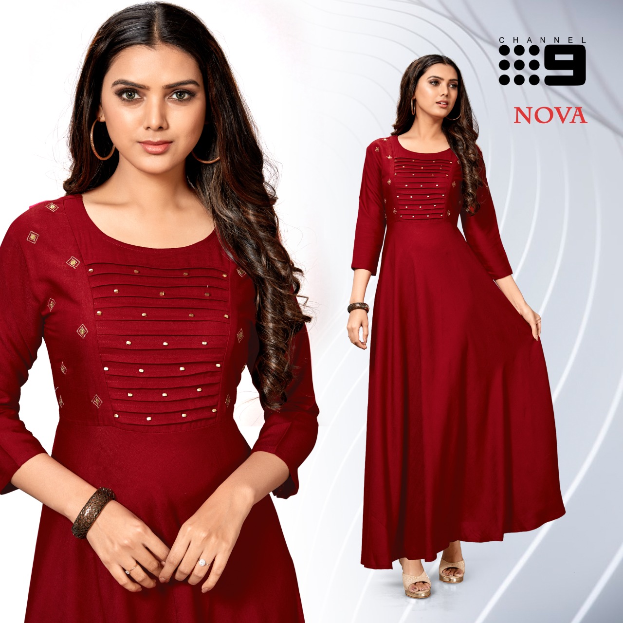 CHANNEL 9 PRESENTS NOVA FLAIR STYLE LONG GOWN COLLECTION AT BEST RATE ONLINE