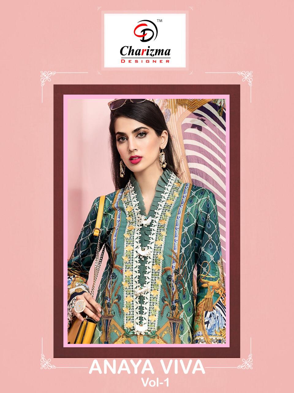 CHARIZMA DESIGNER ANAYA VIVA VOL 1 JAM COTTON PAKISTANI SUIT CONCEPT