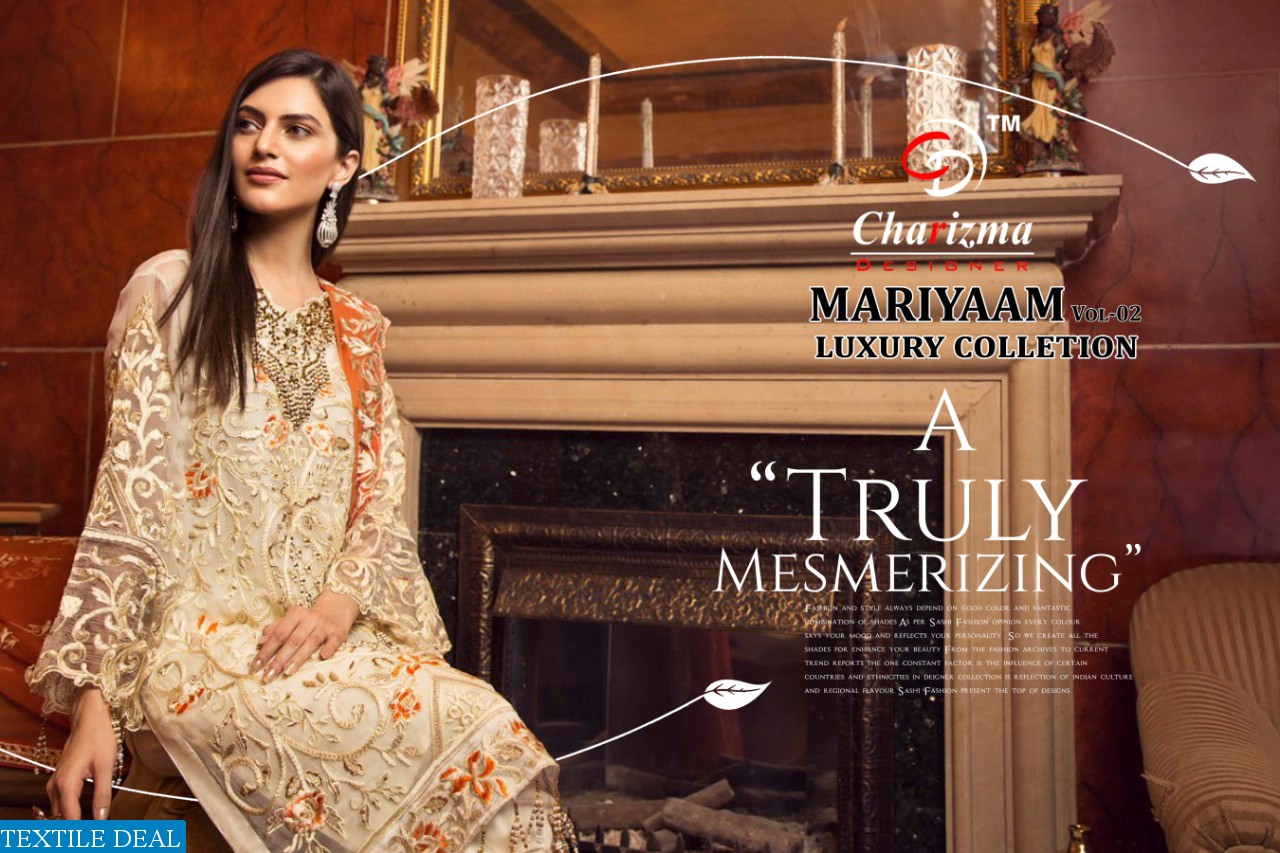 CHARIZMA DESIGNER MARIYAAM GEORGETTE WITH FANCY WORK PAKISTANI SUIT CONCEPT