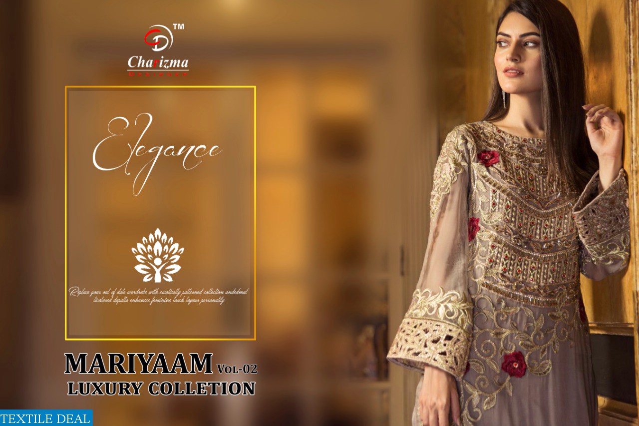 CHARIZMA DESIGNER MARIYAAM GEORGETTE WITH FANCY WORK PAKISTANI SUIT CONCEPT
