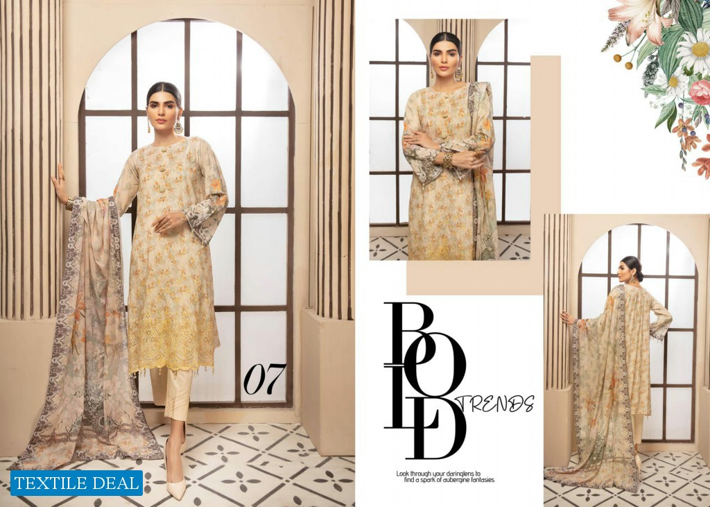 CHARIZMA GUZEL EMBROIDERD LAWN COLLECTION by RIAZ ARTS