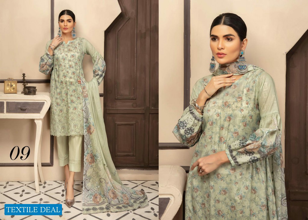 CHARIZMA GUZEL EMBROIDERD LAWN COLLECTION by RIAZ ARTS