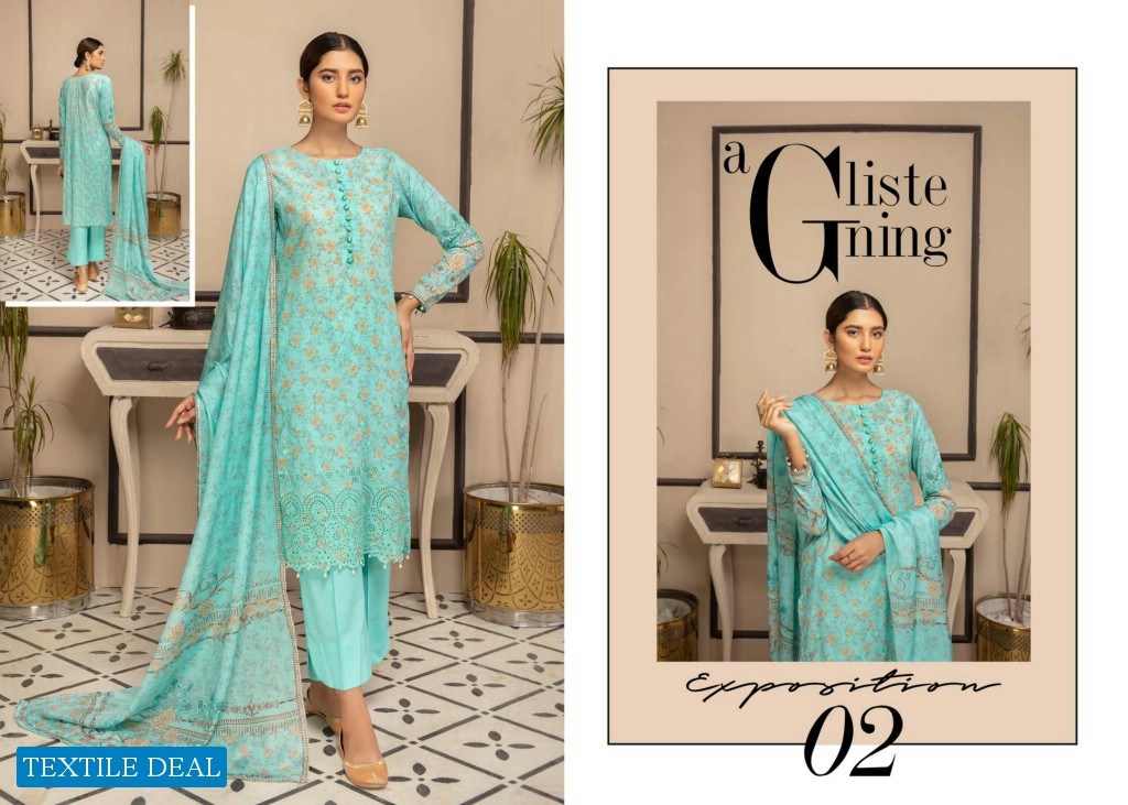 CHARIZMA GUZEL EMBROIDERD LAWN COLLECTION by RIAZ ARTS