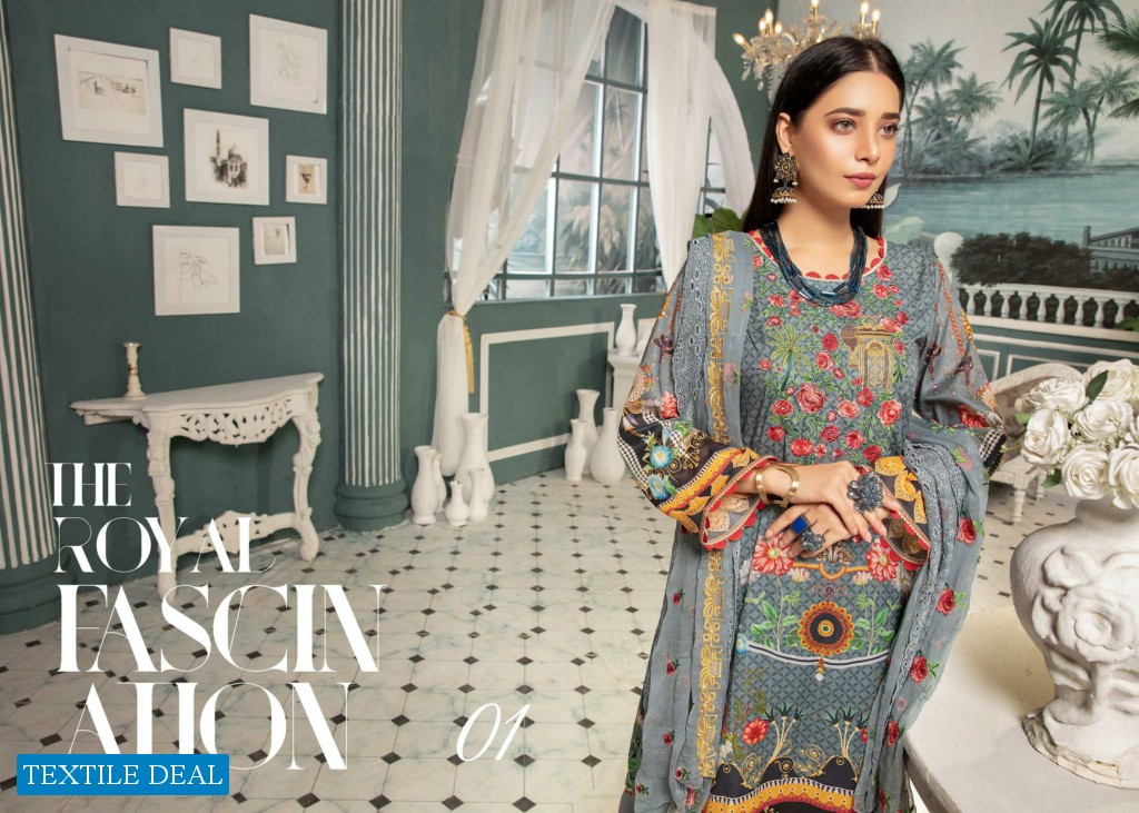 CHARIZMA MAHEE EMBROIDERD LAWN COLLECTION 2021 by RIAZ ARTS