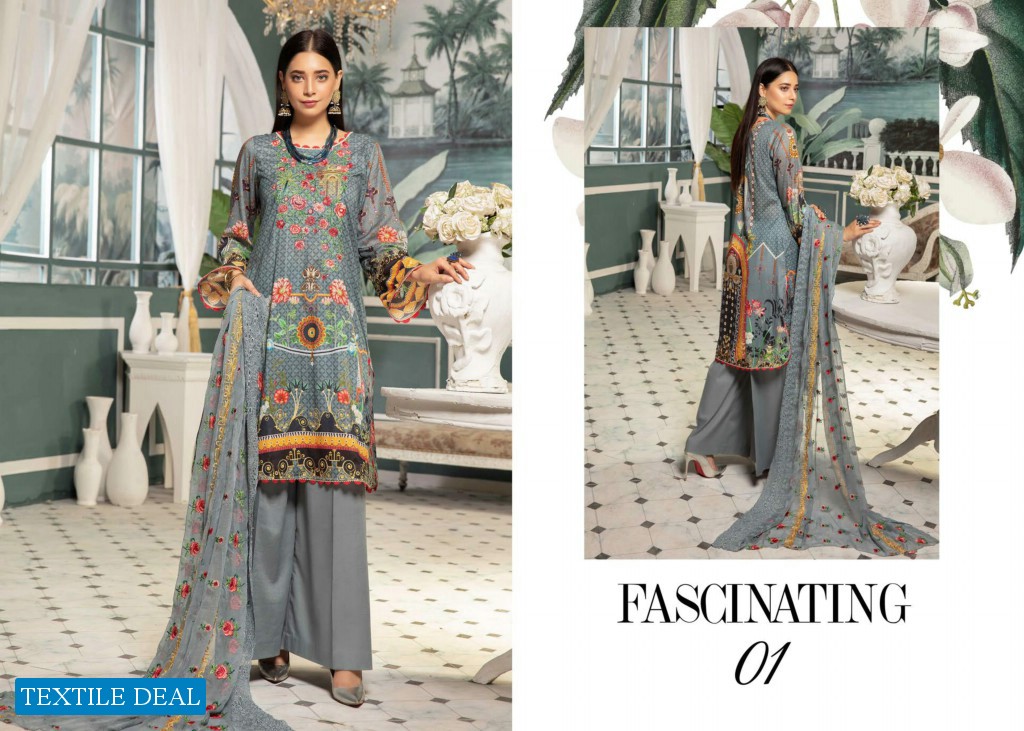 CHARIZMA MAHEE EMBROIDERD LAWN COLLECTION 2021 by RIAZ ARTS