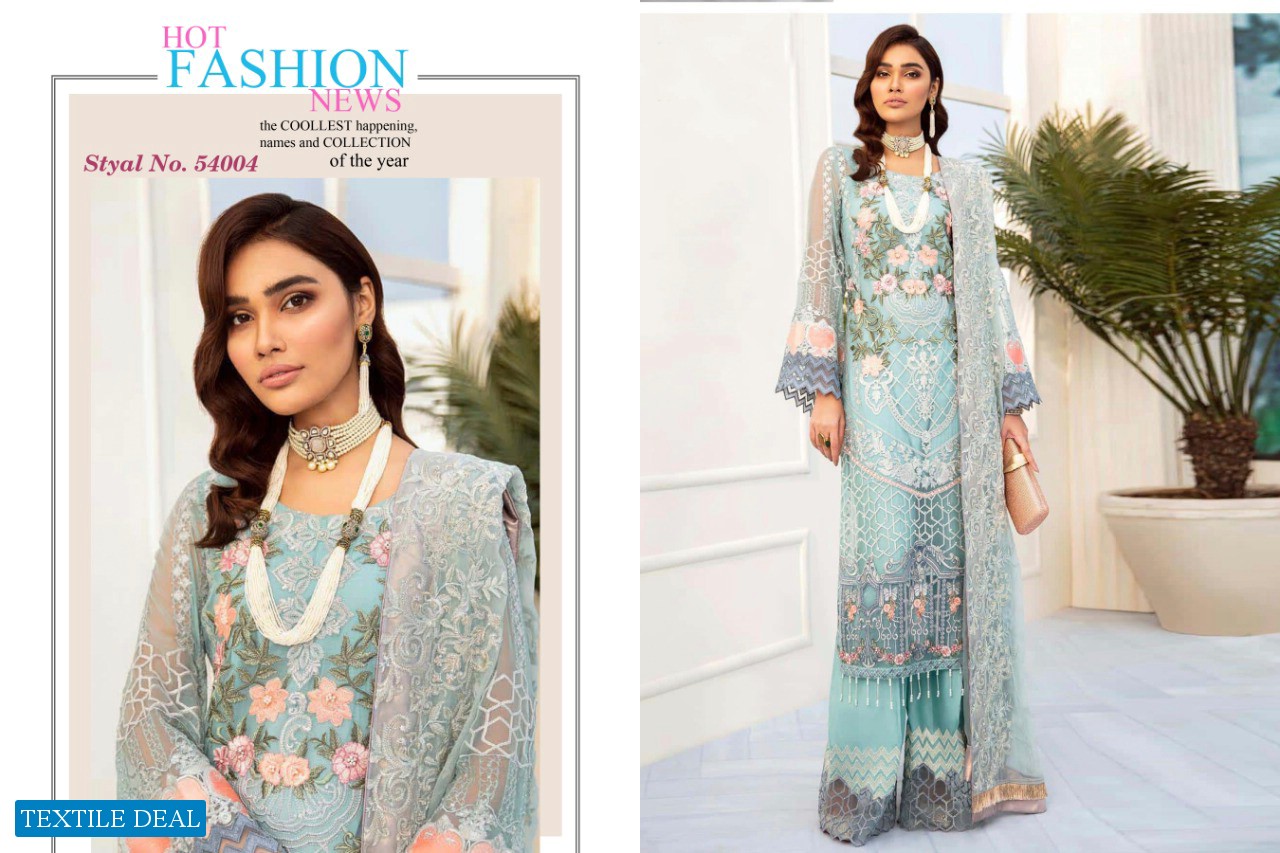 CHARIZMA NAYAAB EXCLUSIVE NET GEORGETTE PAKISTANI SUITS DESIGNS