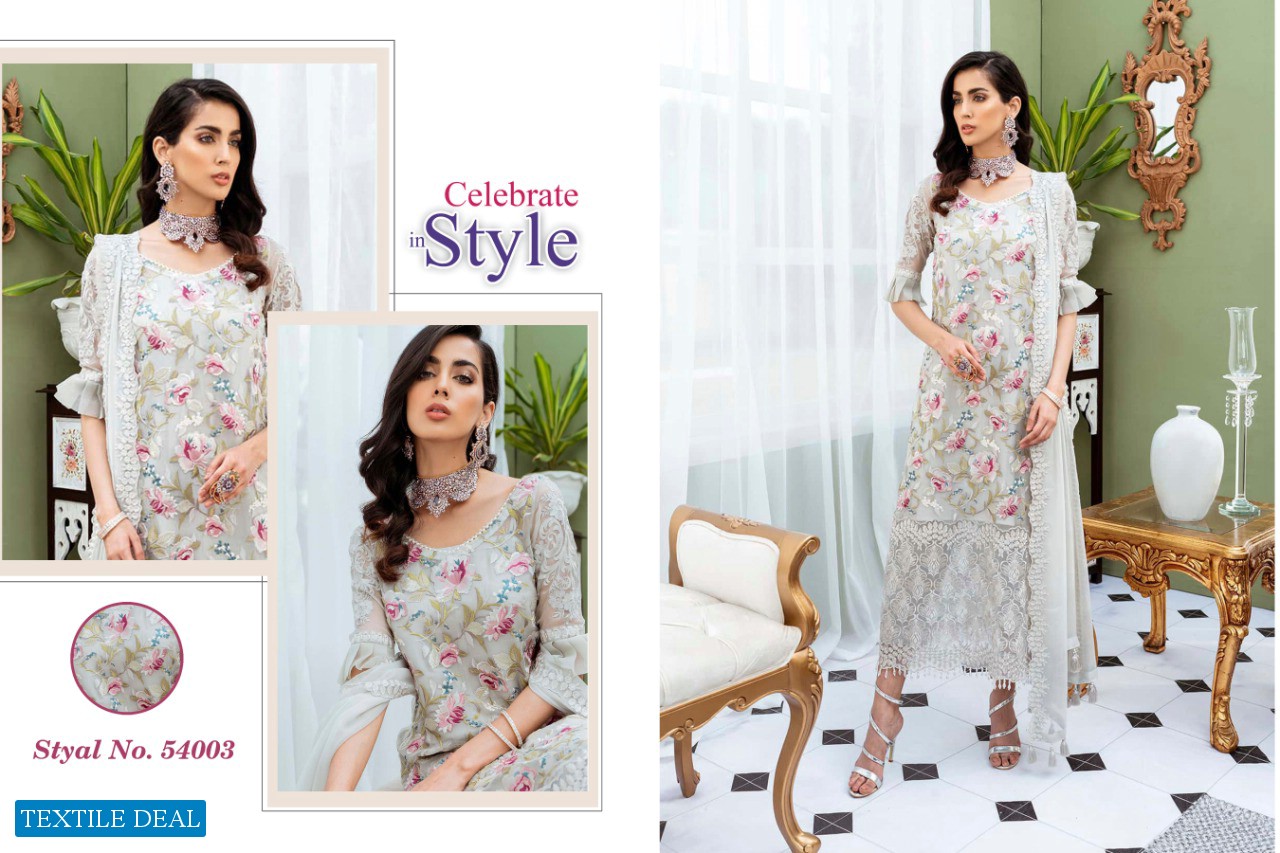 CHARIZMA NAYAAB EXCLUSIVE NET GEORGETTE PAKISTANI SUITS DESIGNS