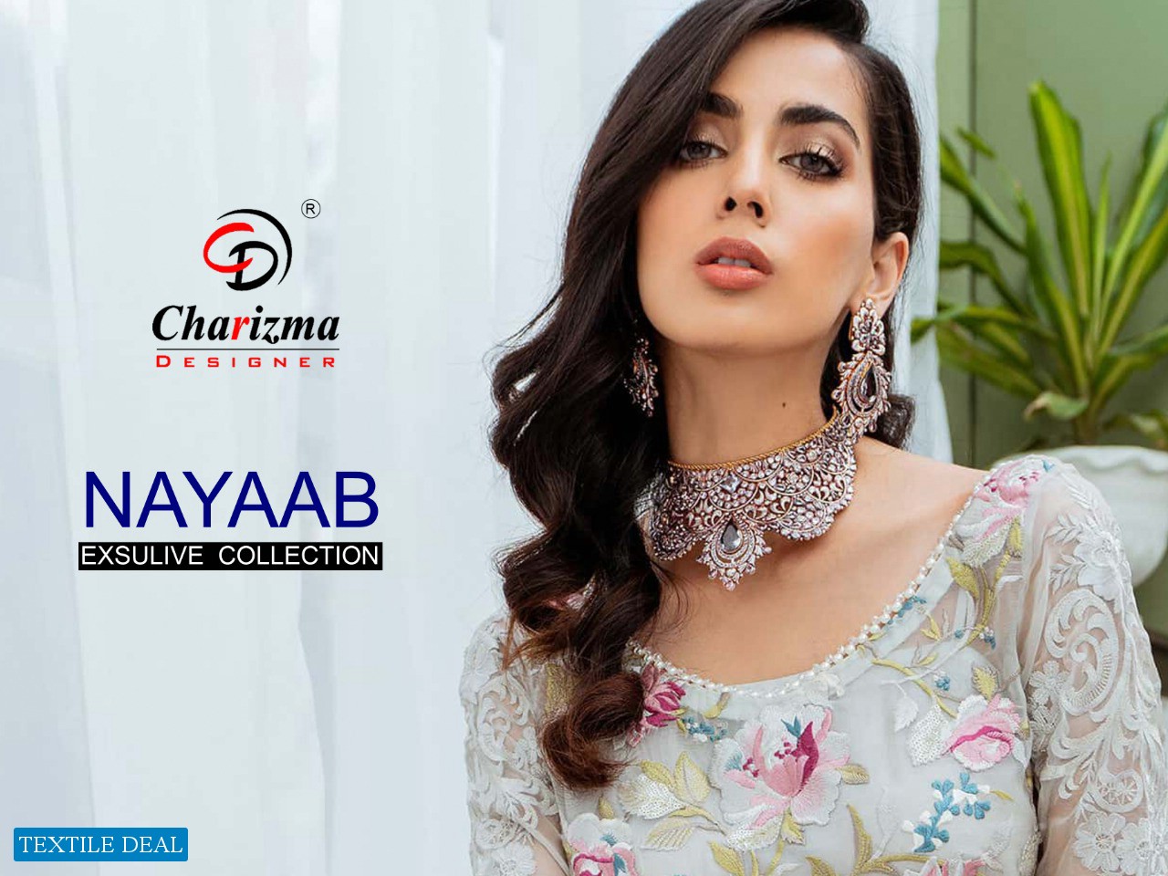 CHARIZMA NAYAAB EXCLUSIVE NET GEORGETTE PAKISTANI SUITS DESIGNS