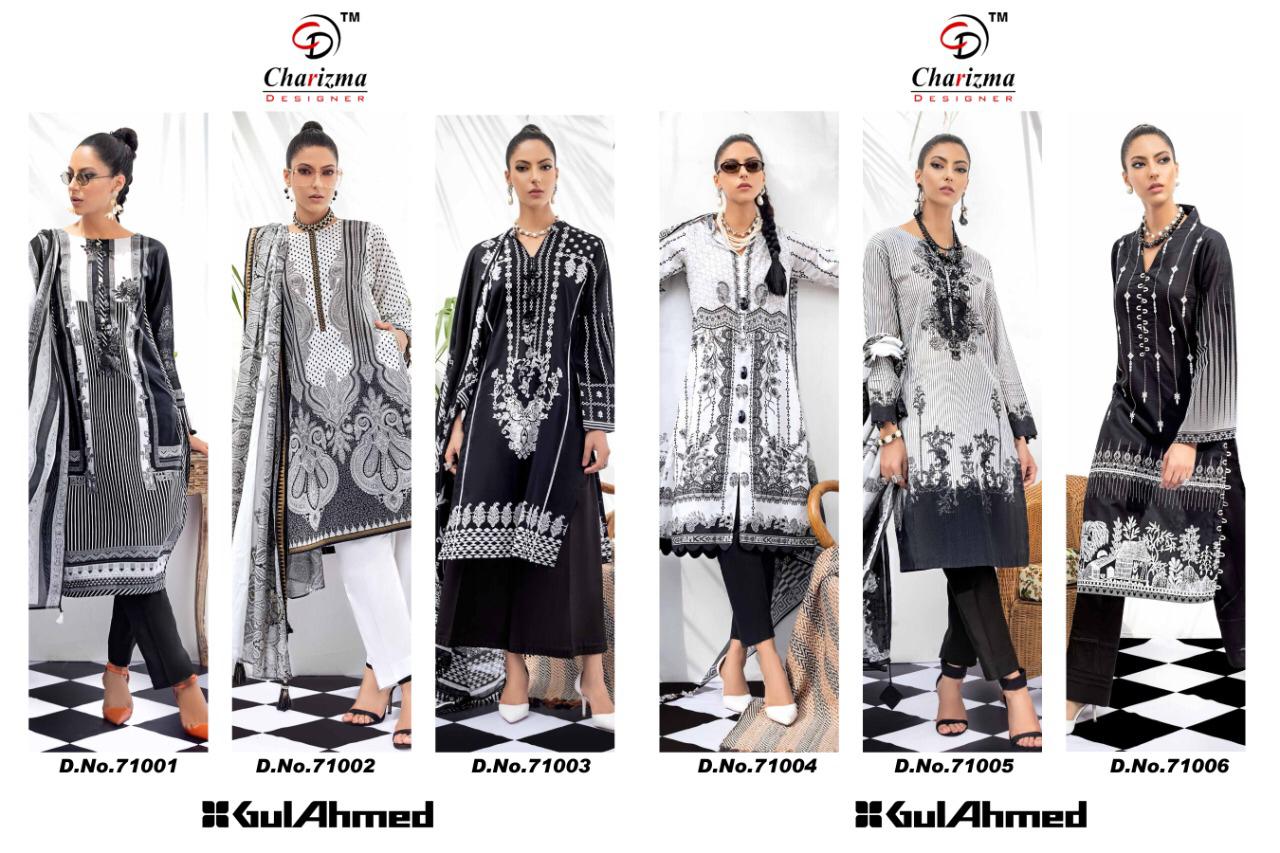 CHARIZMA PRESENT GUL AHMED COTTON PATCH EMBROIDERY PAKISTANI SUITS