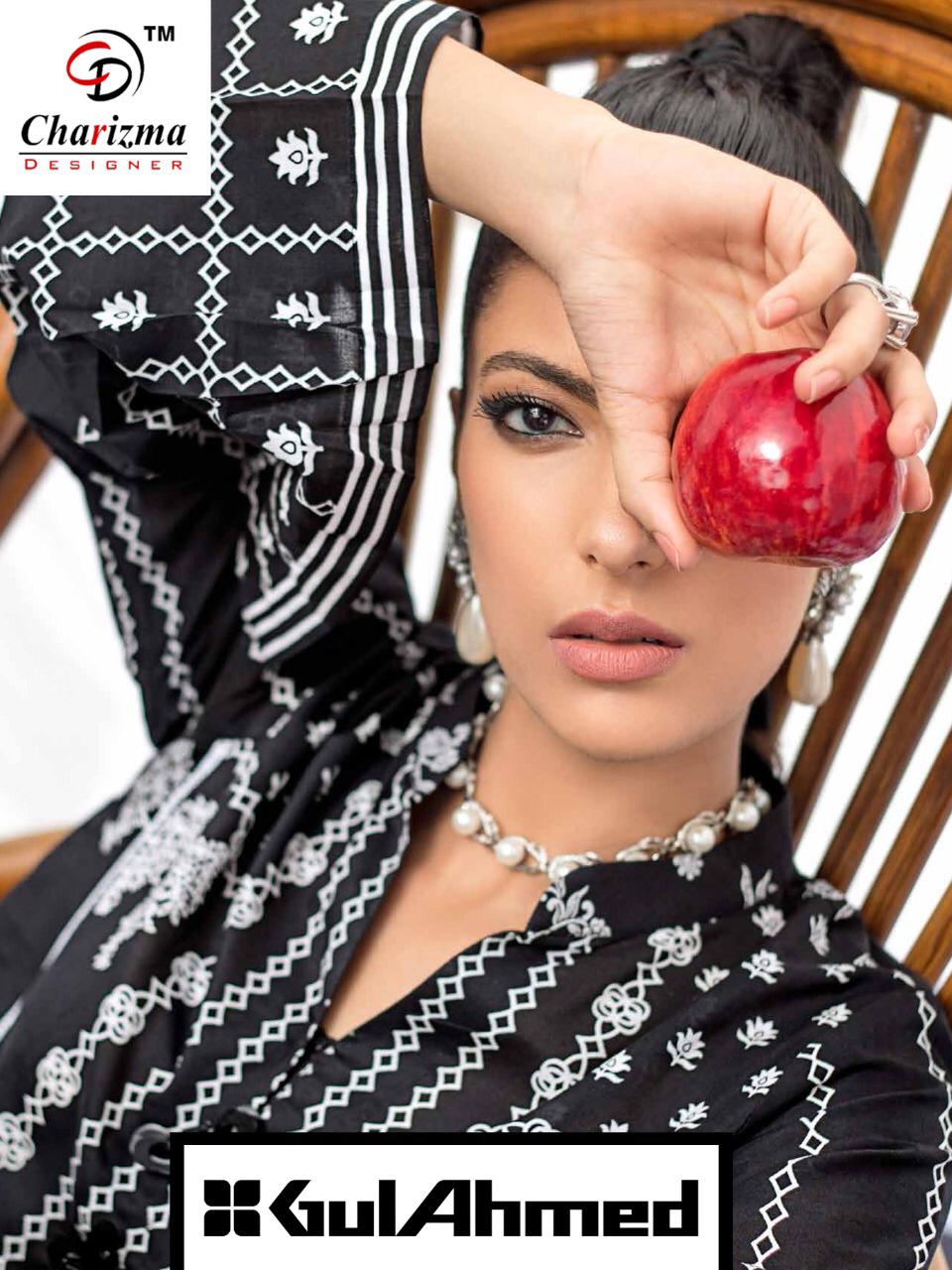 CHARIZMA PRESENT GUL AHMED COTTON PATCH EMBROIDERY PAKISTANI SUITS