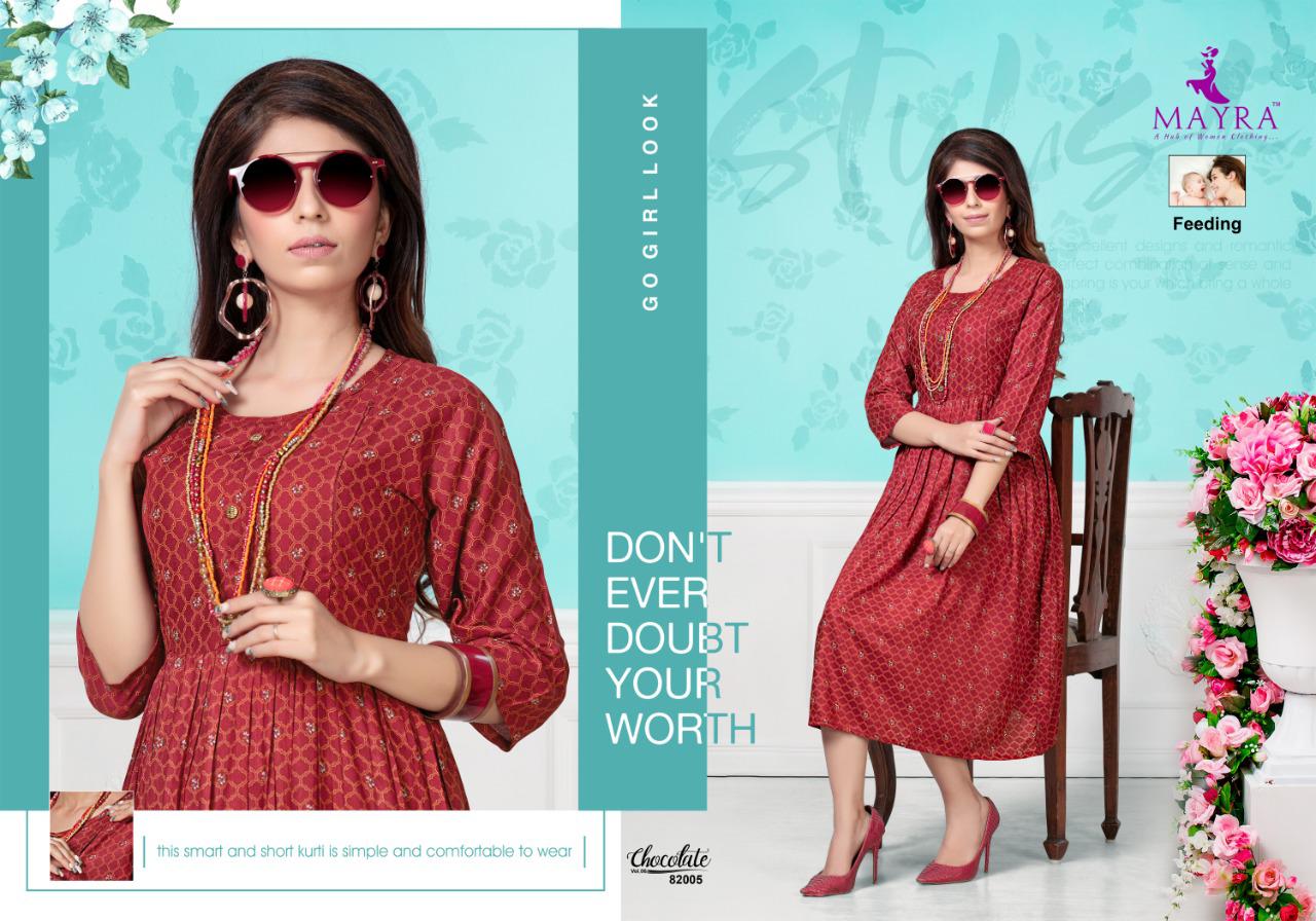 CHOCOLATE VOL 6 BY MAYRA RAYON PRINT STYLISH COLLECTIONS FOR KURTI CATALOGS